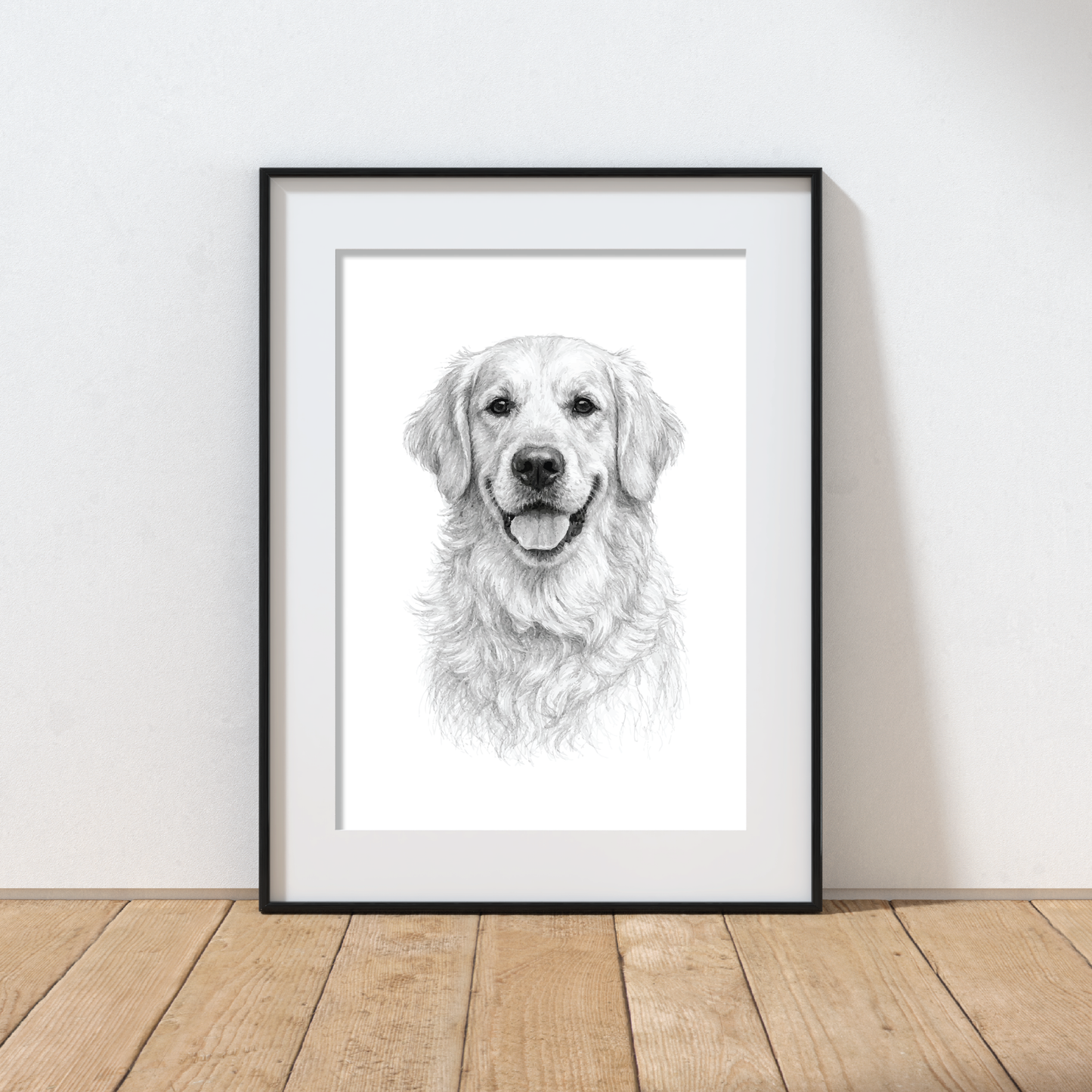 Custom Pencil-Style Pet Portrait - Personalised Pet Gift for Dog or Cat Lover