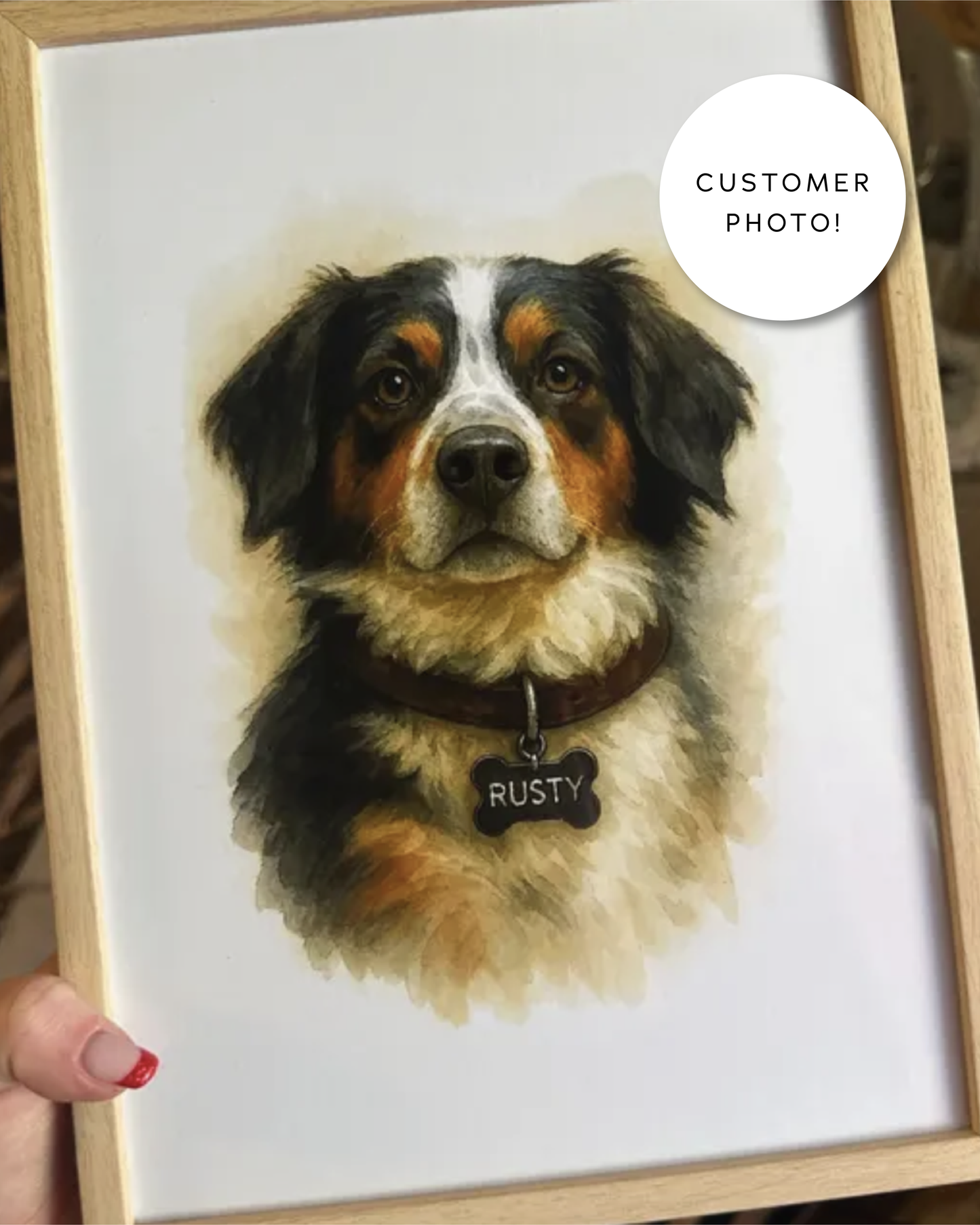 Custom Watercolour Pet Portrait - Personalised Pet Gift