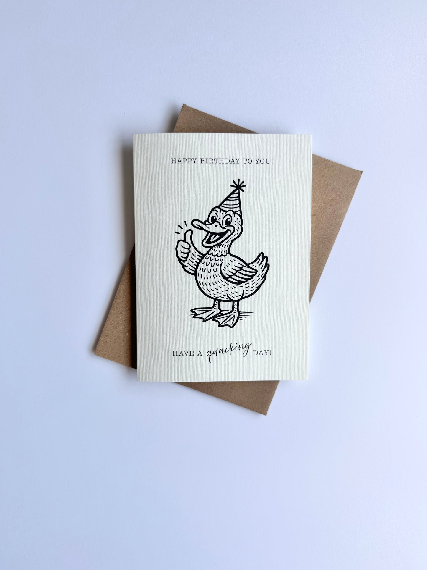 Retro Funny Duck Birthday Card