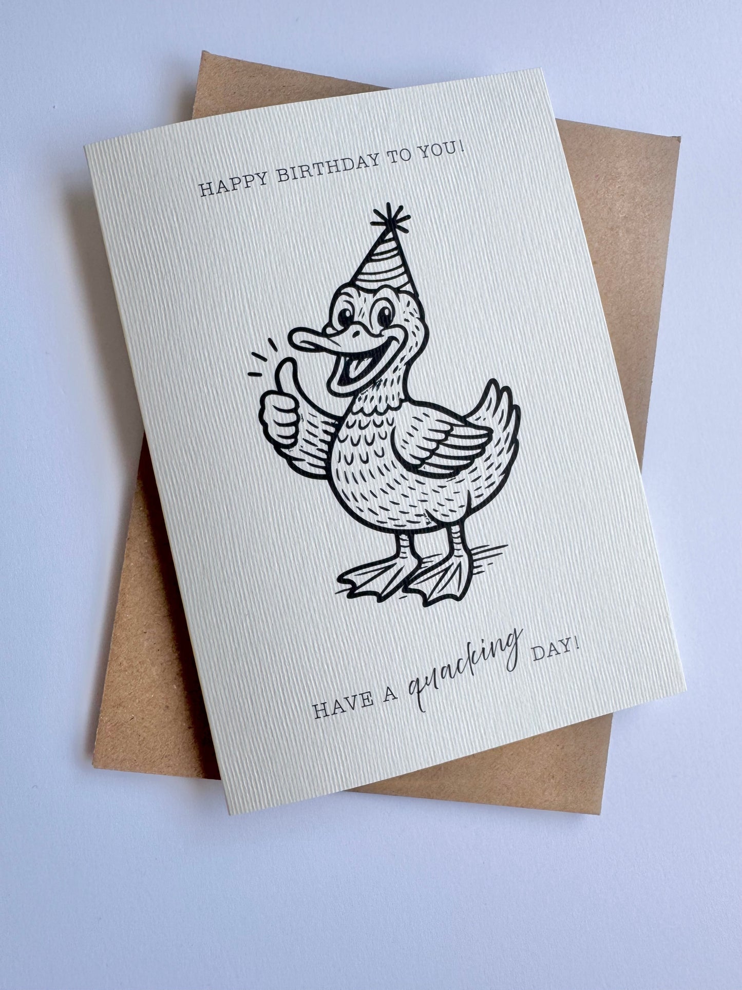 Retro Funny Duck Birthday Card