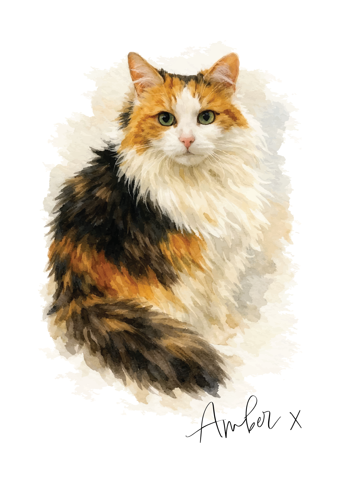 Custom Watercolour Pet Portrait - Personalised Pet Gift