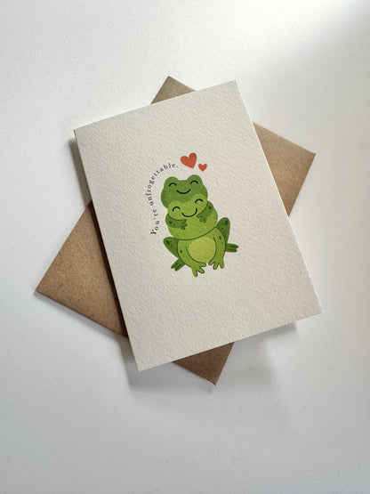 Frog Couple Valentine's Card for Him or Her