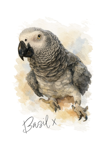 Custom Watercolour Pet Portrait - Personalised Pet Gift