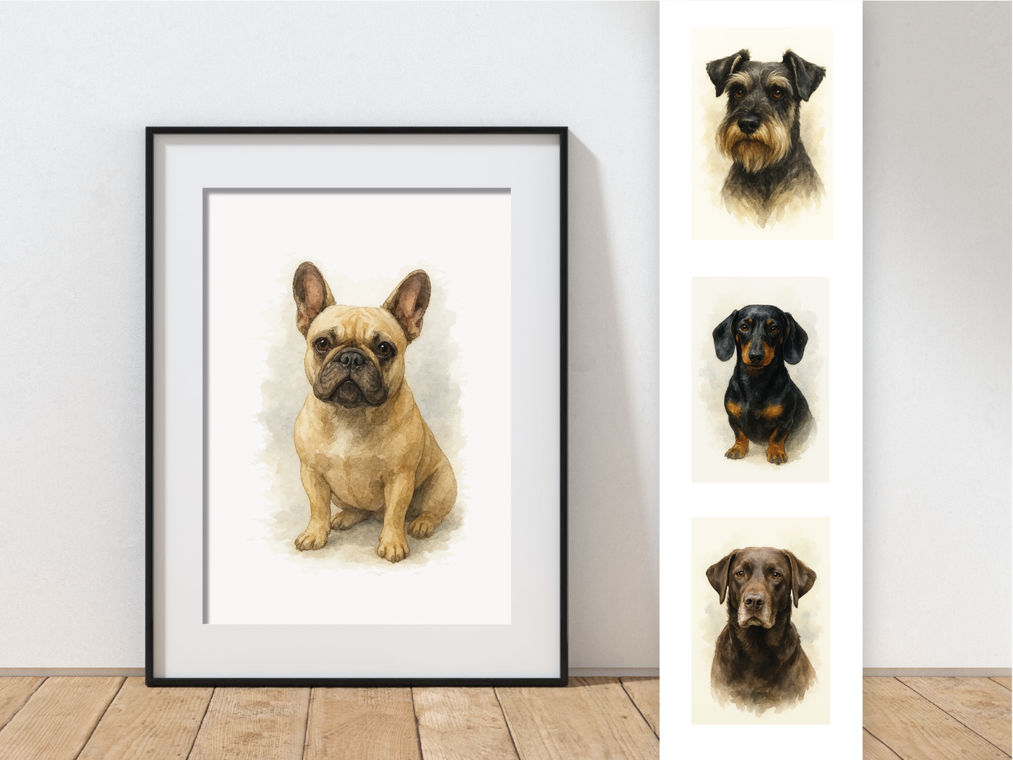 Custom Watercolour Pet Portrait - Personalised Pet Gift